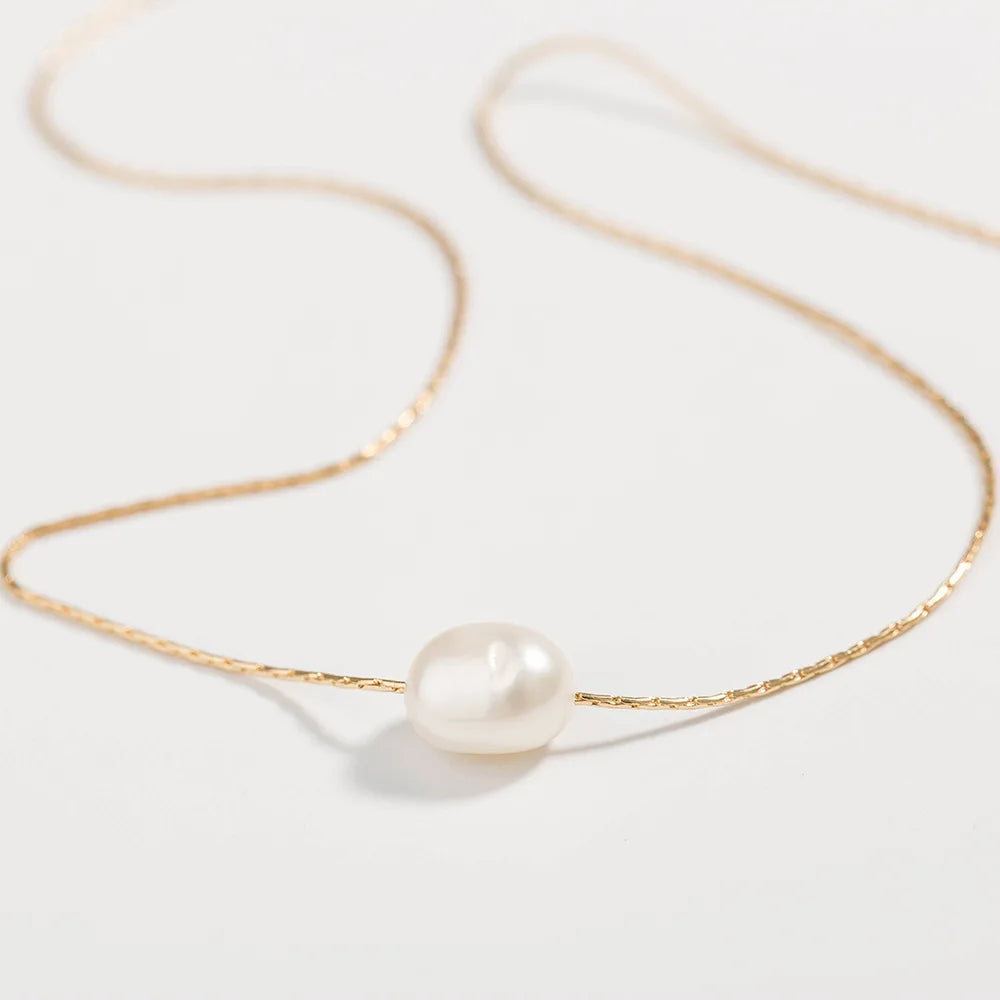 ✨ Choker Dupla em Aço Inoxidável 316L com Pérolas Naturais – Sofisticação e Modernidade