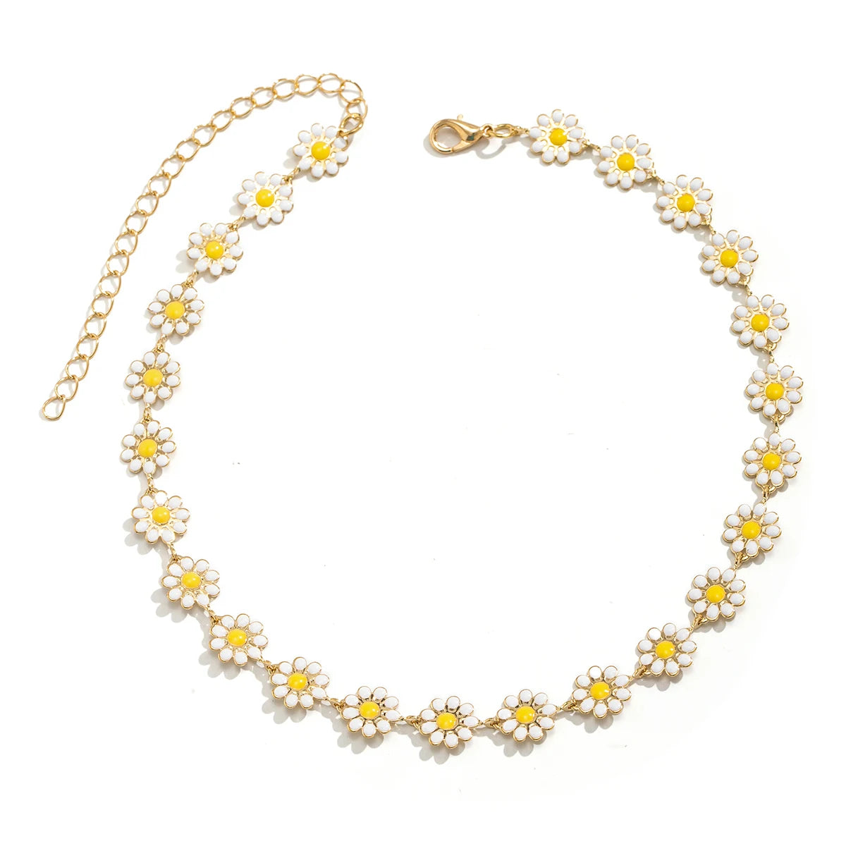 🌼 Choker Margarida em Liga de Zinco – Estilo Y2K com Toque K-Popy Gift Y2K Accessories