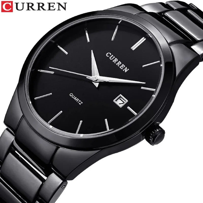 CURREN 8106 – Relógio Masculino Slim, Pulseira de Aço Inoxidável, Resistente à Água