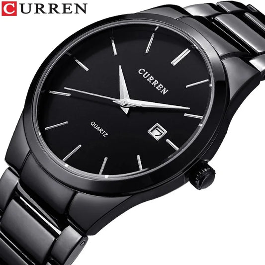 CURREN 8106 – Relógio Masculino Slim, Pulseira de Aço Inoxidável, Resistente à Água