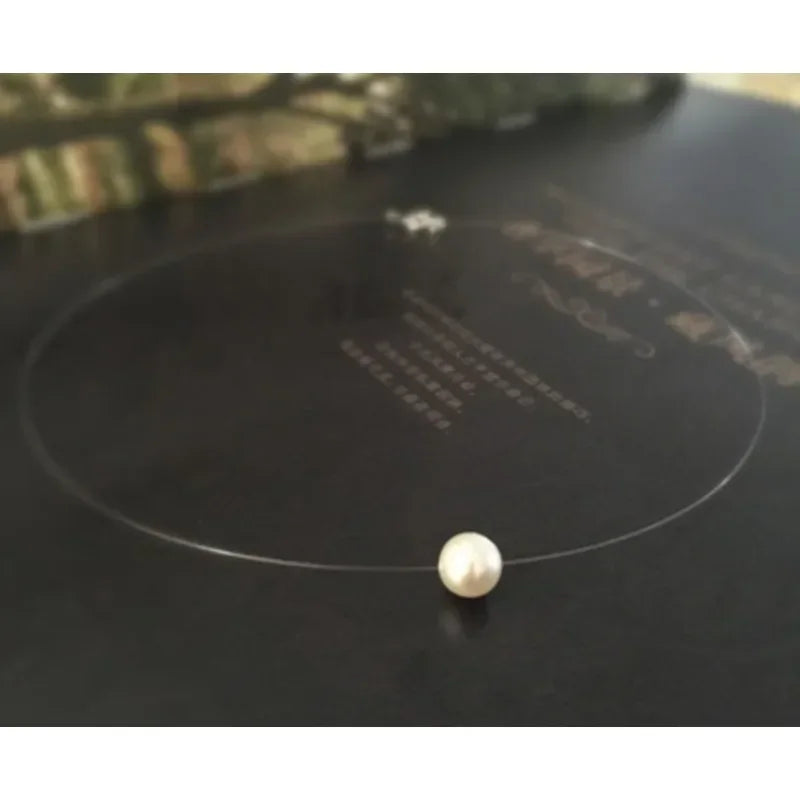 đź’Ž Choker InvisĂvel com PĂ©rola – Delicadeza e Sofisticação Minimalista