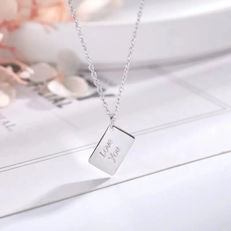 💌 Colar Envelope em Aço Inoxidável – Mensagem de Amor Sempre Contigo