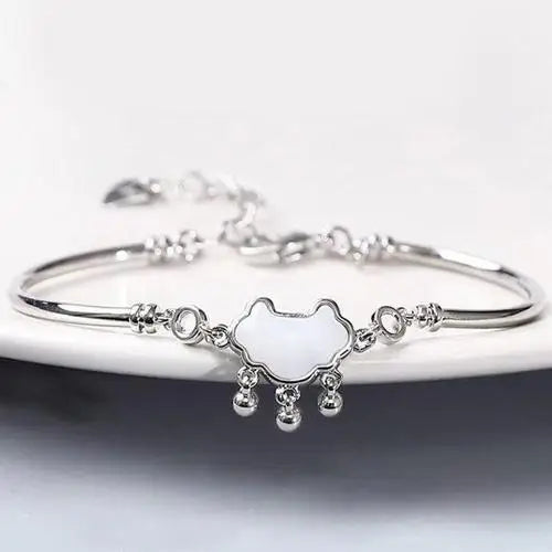 💖 Pulseira de Prata 925 com Coração Vazado e Zircônia – Estilo Coreano Retrô 💖