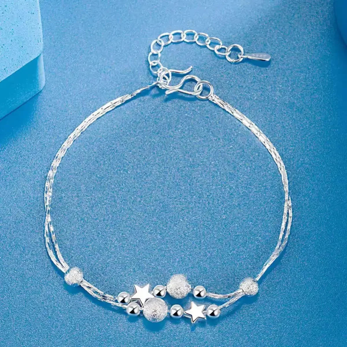 💖 Pulseira de Prata 925 com Coração Vazado e Zircônia – Estilo Coreano Retrô 💖