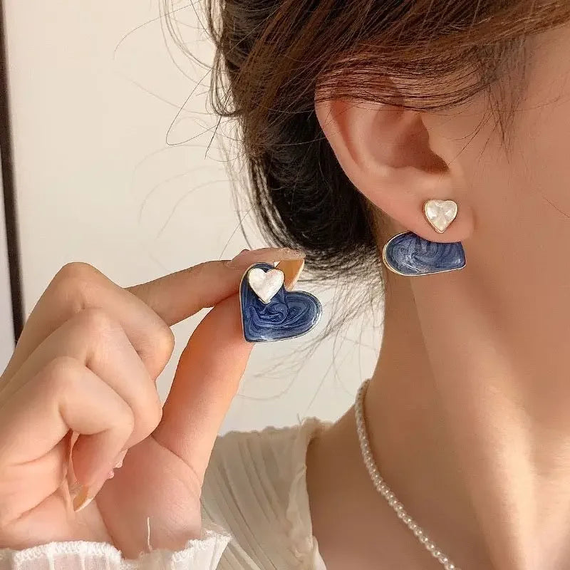 💙 Brincos Coração Azul com Zircônia – Brilho e Elegância ✨