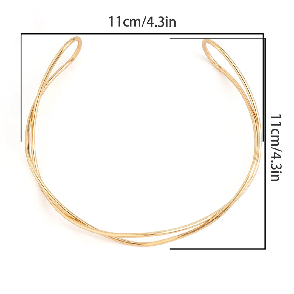⚡ Choker Torques Punk em Metal – Estilo Vintage com Toque Steampunk