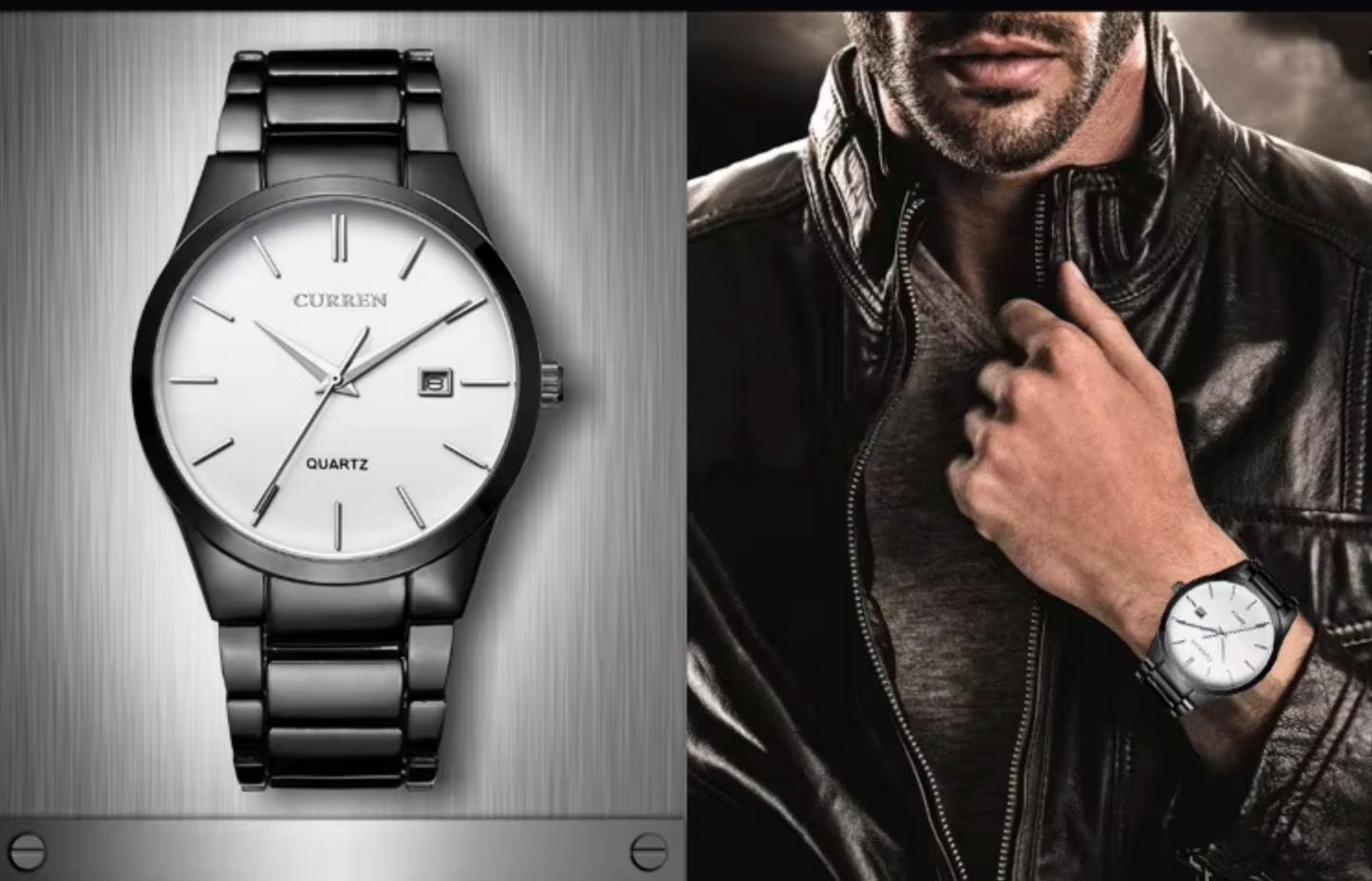 CURREN 8106 – Relógio Masculino Slim, Pulseira de Aço Inoxidável, Resistente à Água