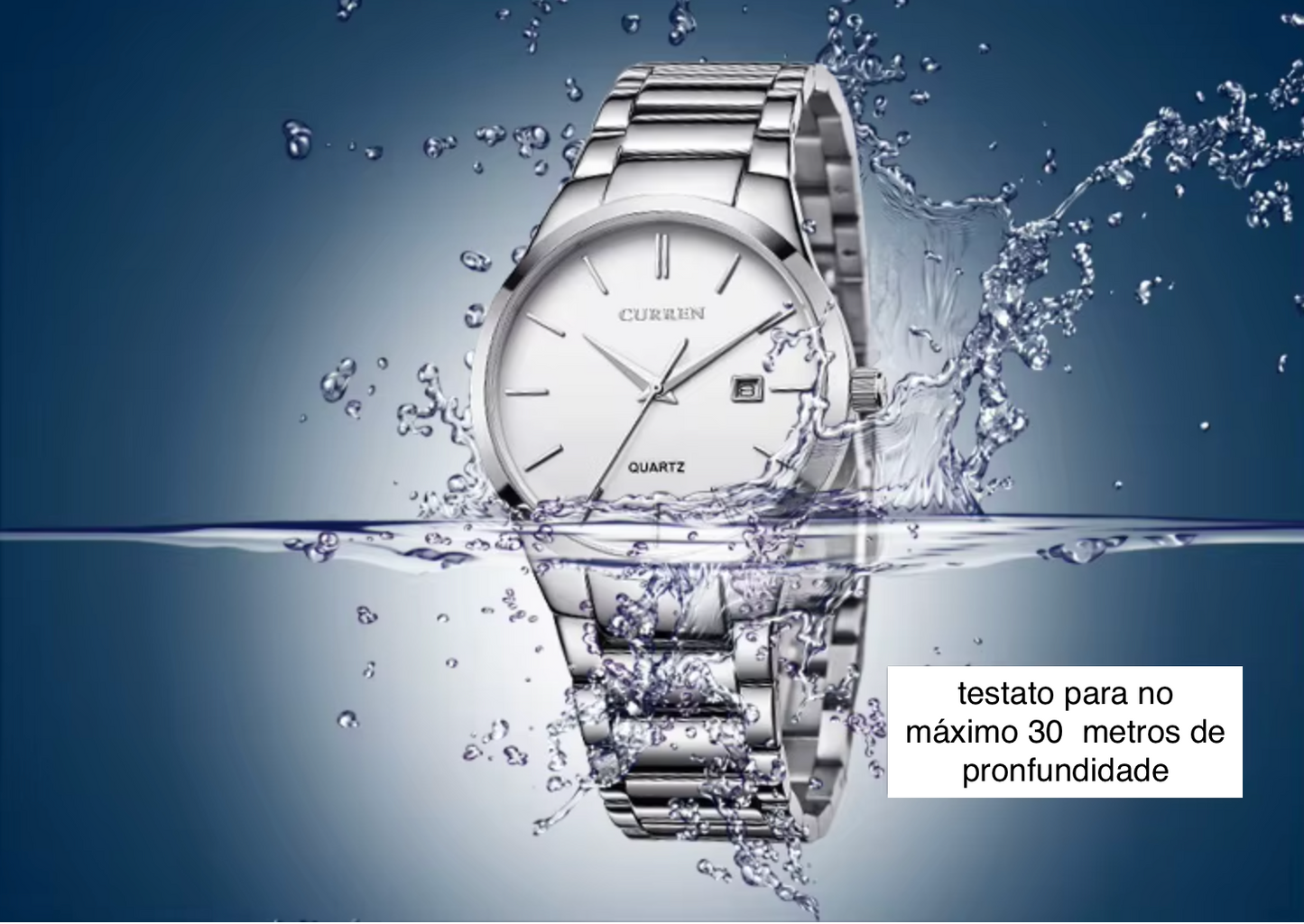 CURREN 8106 – Relógio Masculino Slim, Pulseira de Aço Inoxidável, Resistente à Água