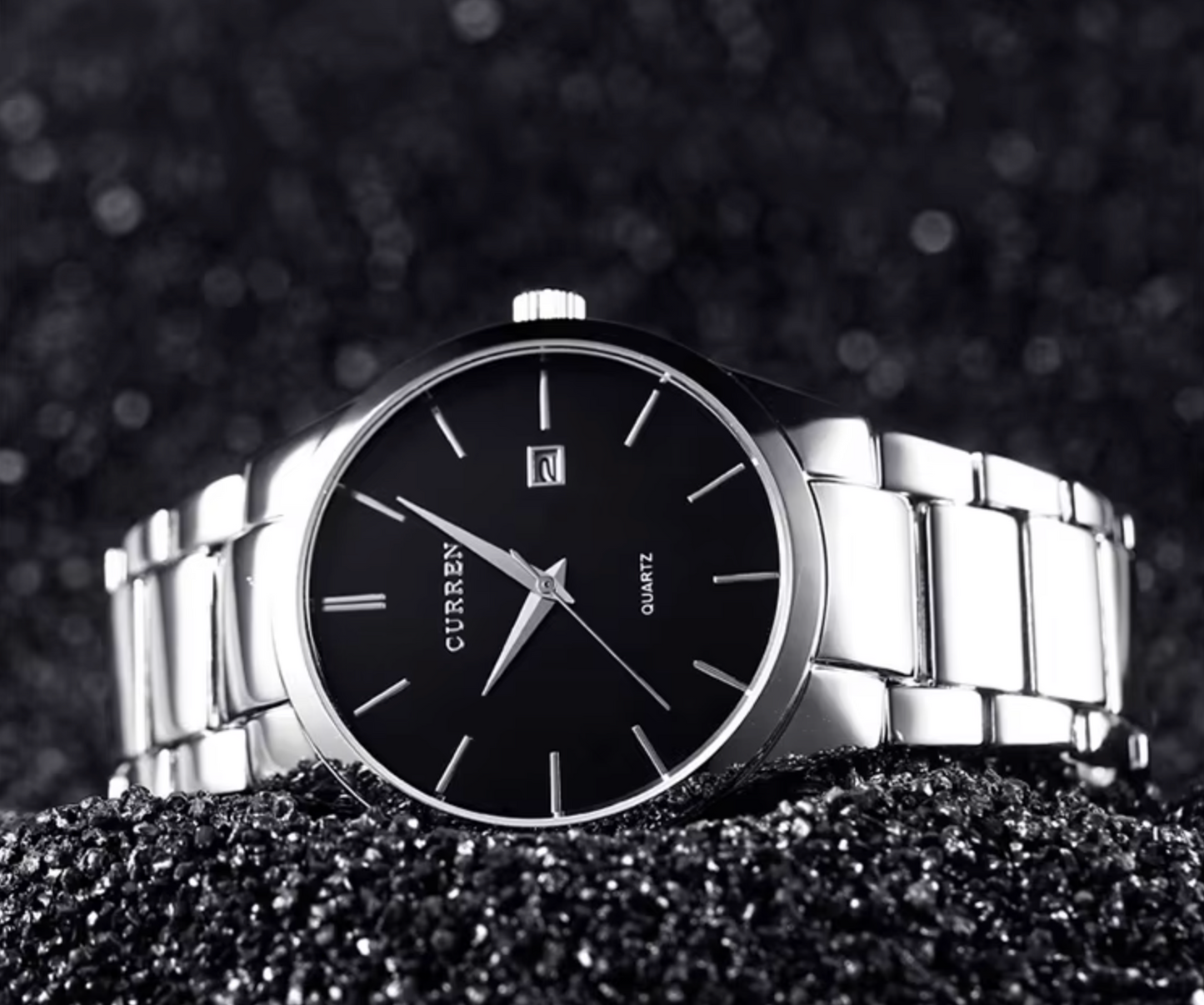 CURREN 8106 – Relógio Masculino Slim, Pulseira de Aço Inoxidável, Resistente à Água