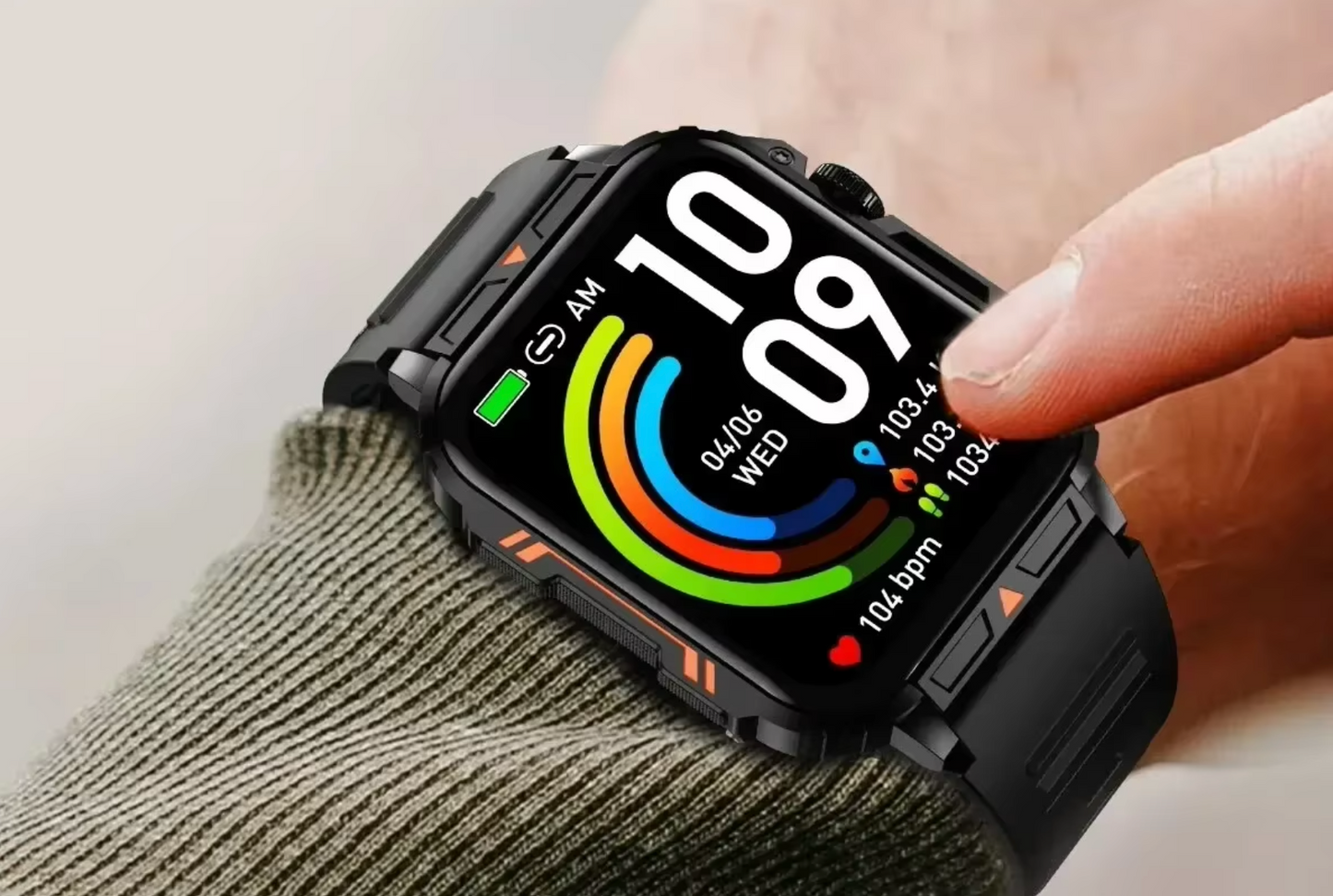 XIAOMI 1.95" Smartwatch Militar – Bluetooth Call, Resistente à Água, Monitoramento Completo
