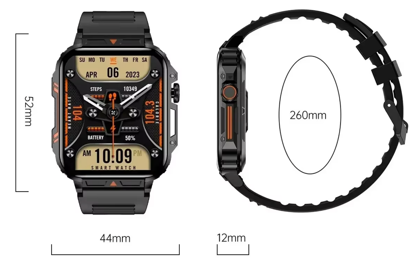 XIAOMI 1.95" Smartwatch Militar – Bluetooth Call, Resistente à Água, Monitoramento Completo