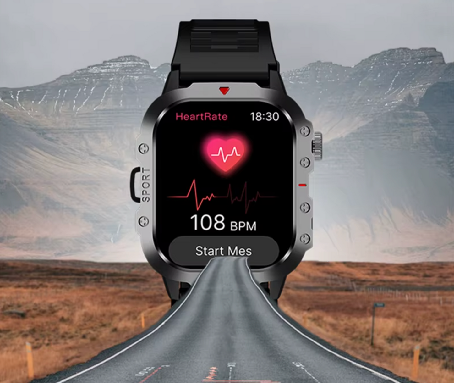 XIAOMI Mijia Military Smartwatch – 1.81" AMOLED, GPS, Chamada Bluetooth, Monitoramento Completo