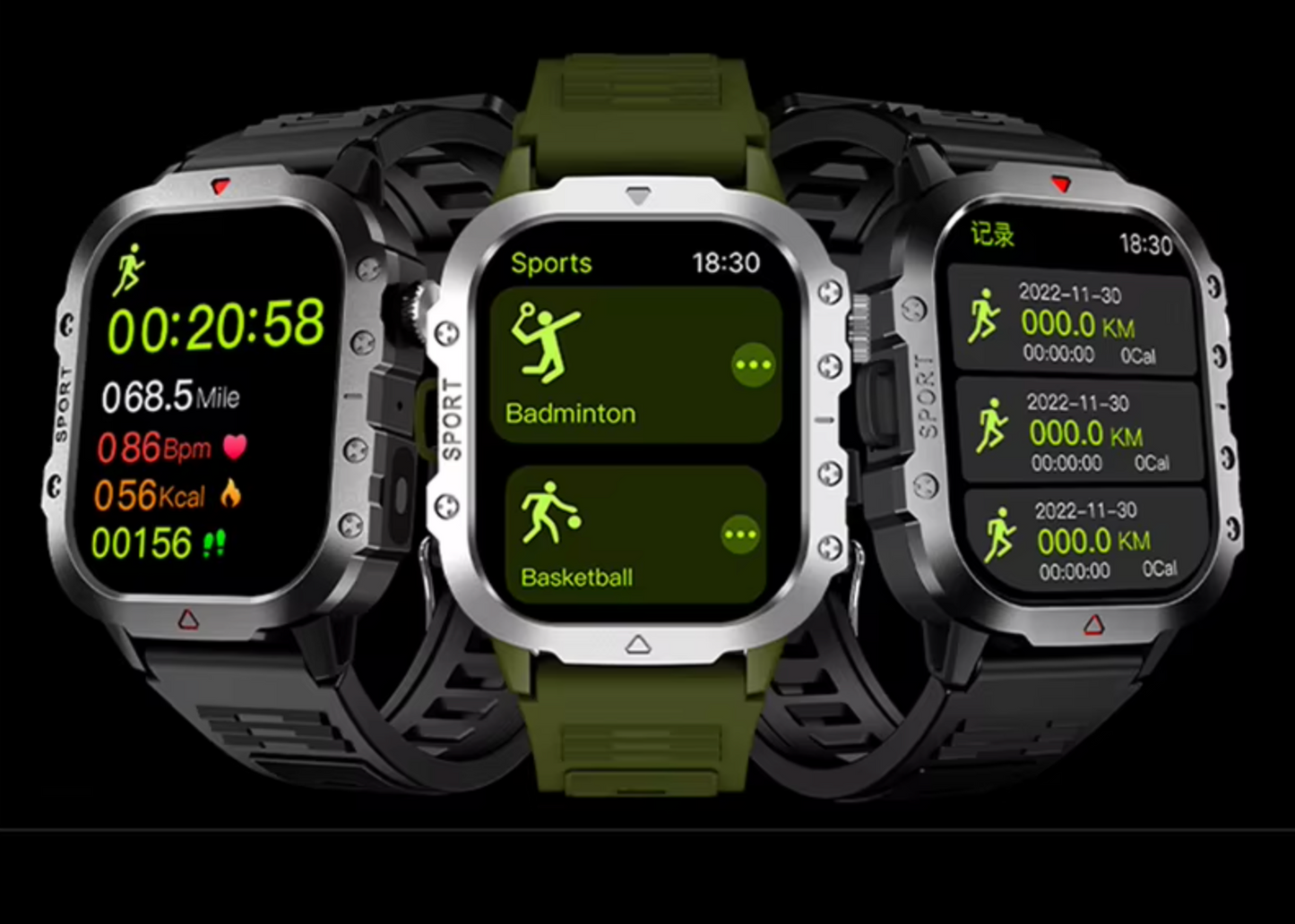 XIAOMI Mijia Military Smartwatch – 1.81" AMOLED, GPS, Chamada Bluetooth, Monitoramento Completo