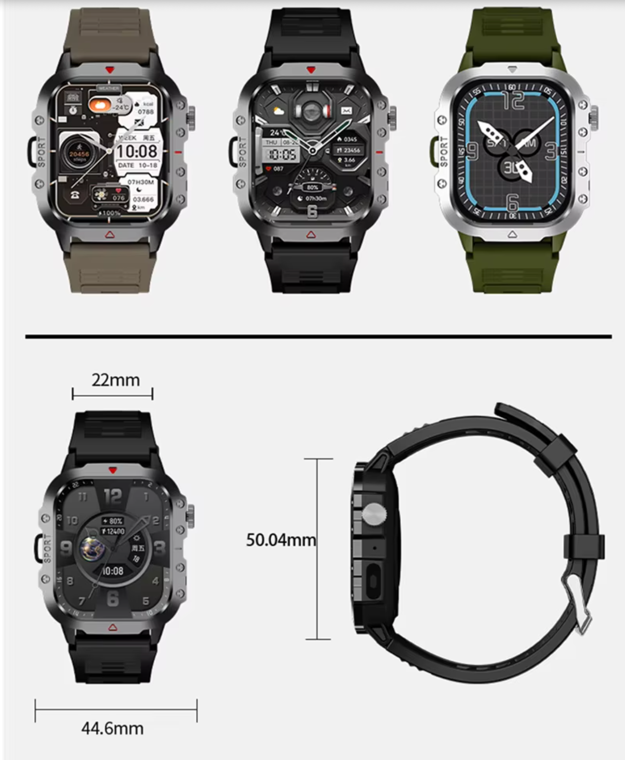 XIAOMI Mijia Military Smartwatch – 1.81" AMOLED, GPS, Chamada Bluetooth, Monitoramento Completo
