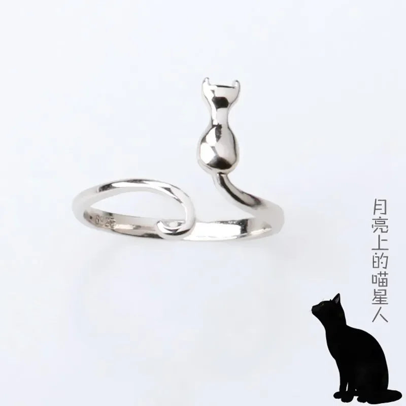 🐱 Anel de Gato em Prata 925 – Luxo e Delicadeza para Mulheres