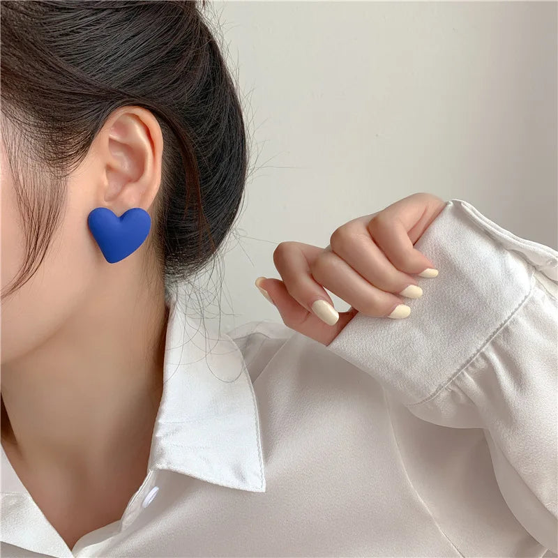 đź’– Brincos Coração AcrĂlico Colorido – Estilo Coreano Moderno đź’–