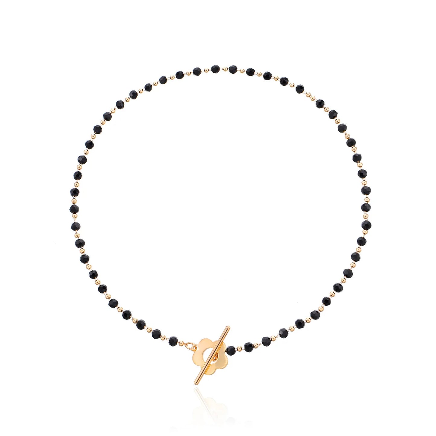 ✨ Colar Choker Luxuoso com Pérolas e Fecho Flor OT ✨