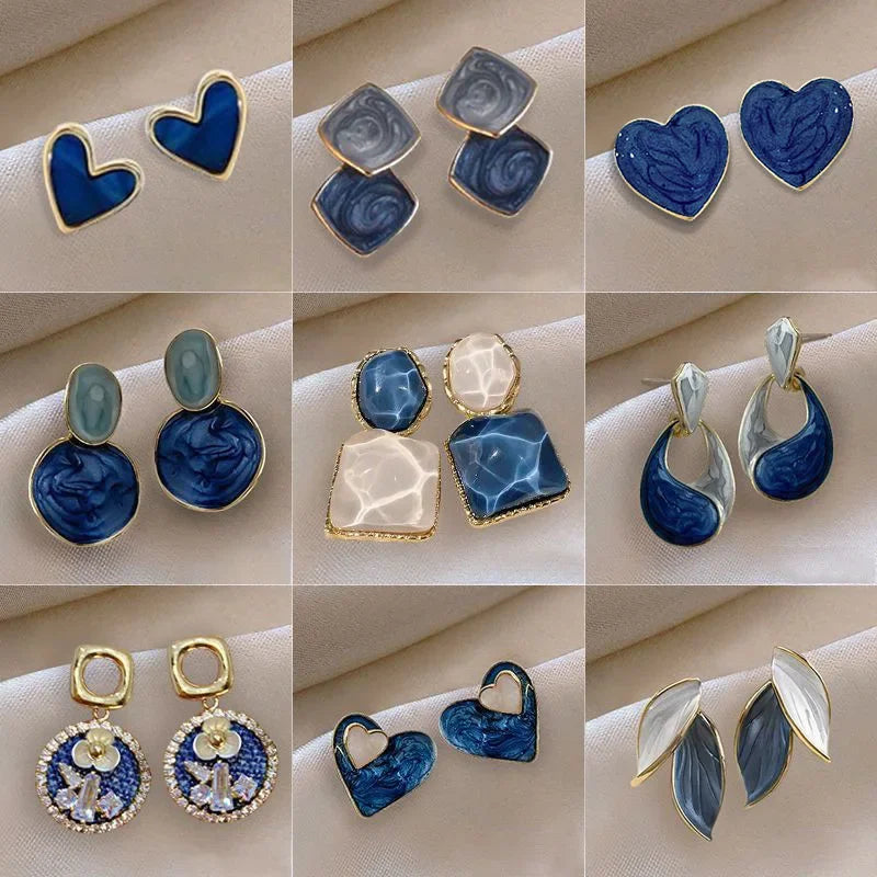💙 Brincos Coração Azul com Zircônia – Brilho e Elegância ✨