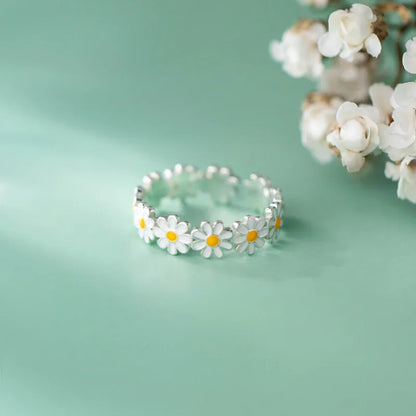 🌼 Anel Vintage em Liga de Zinco – Design Margarida Ajustável e muitos outros