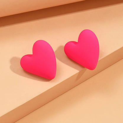 💖 Brincos Coração Acrílico Colorido – Estilo Coreano Moderno 💖