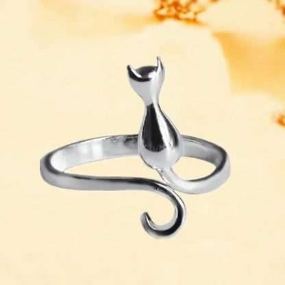 🐱 Anel de Gato em Prata 925 – Luxo e Delicadeza para Mulheres