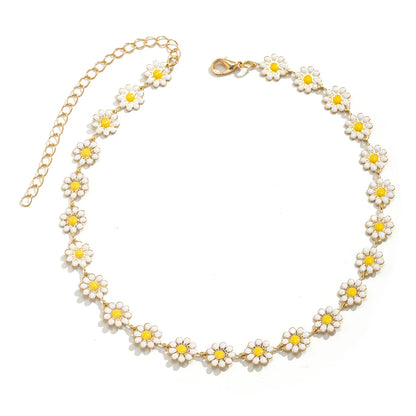 🌼 Choker Margarida em Liga de Zinco – Estilo Y2K com Toque K-Popy Gift Y2K Accessories