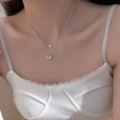 Colar Borboleta Dourado - Joia de Aço Inoxidável