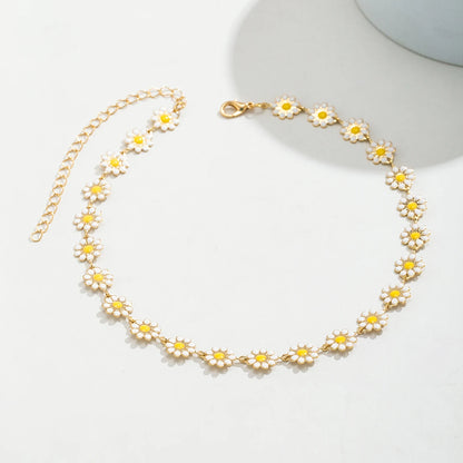 🌼 Choker Margarida em Liga de Zinco – Estilo Y2K com Toque K-Popy Gift Y2K Accessories