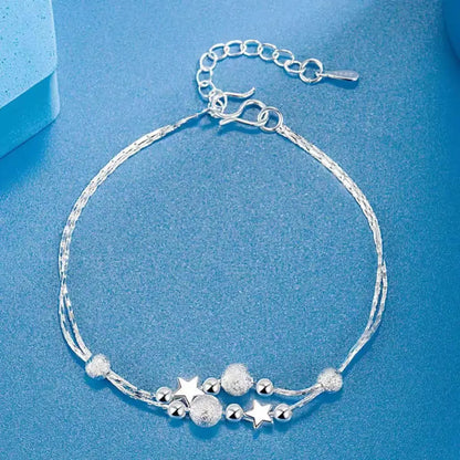💖 Pulseira de Prata 925 com Coração Vazado e Zircônia – Estilo Coreano Retrô 💖