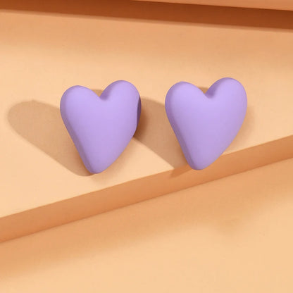 💖 Brincos Coração Acrílico Colorido – Estilo Coreano Moderno 💖