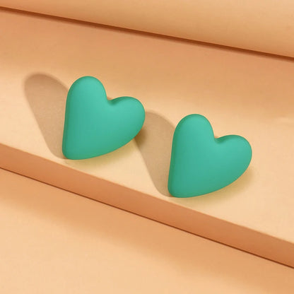💖 Brincos Coração Acrílico Colorido – Estilo Coreano Moderno 💖
