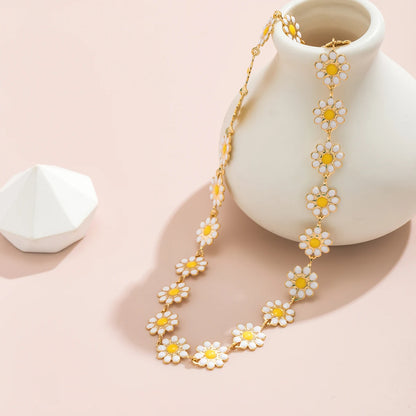 🌼 Choker Margarida em Liga de Zinco – Estilo Y2K com Toque K-Popy Gift Y2K Accessories