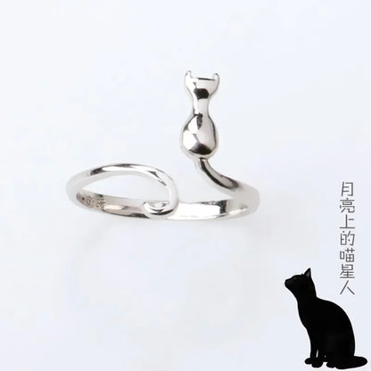 🐱 Anel de Gato em Prata 925 – Luxo e Delicadeza para Mulheres