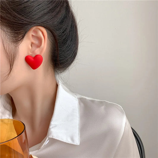 💖 Brincos Coração Acrílico Colorido – Estilo Coreano Moderno 💖